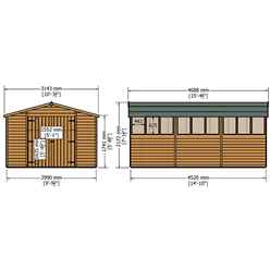 ShedsWarehouse Stowe Installed S Installed 15ft X 10ft 4 52m