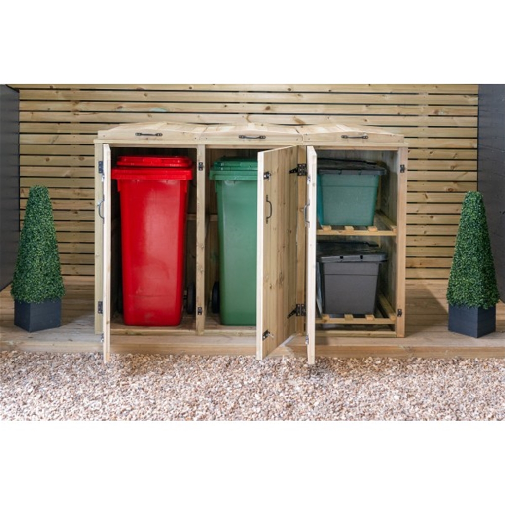 ClaytonDale Wheelie Bin & Recycling Box Triple