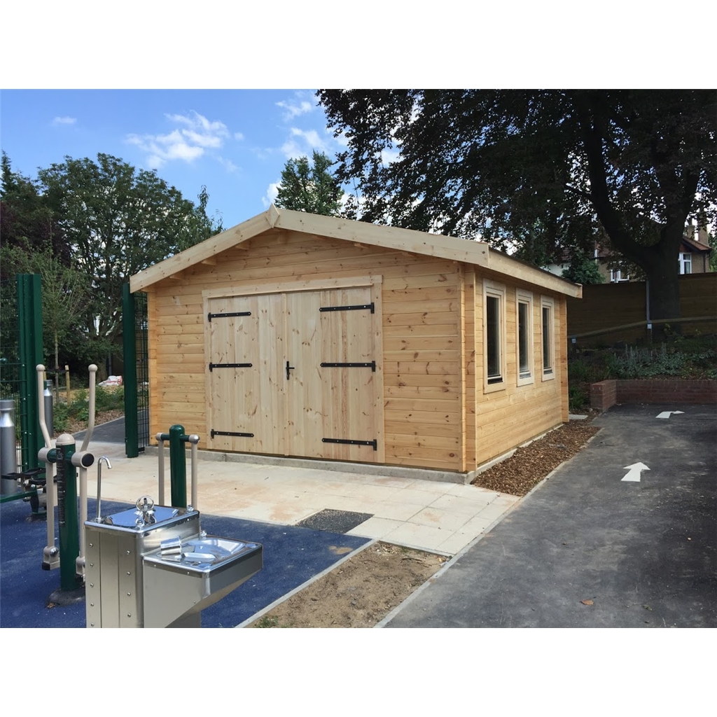 Relax 6m X 7m Premier Garage Log Cabin Shedswarehouse Com