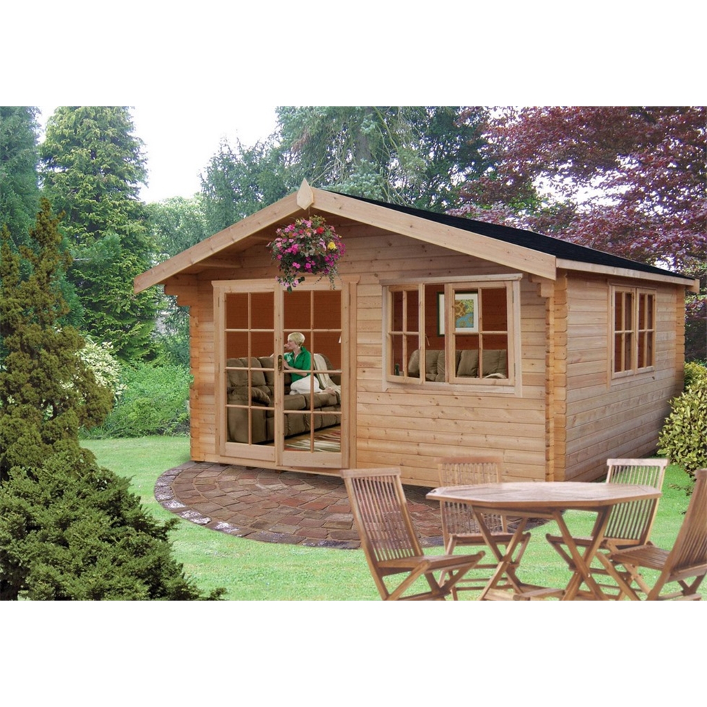 Stowe Log Cabins 3 59m X 4 19 Durable Shedswarehouse Com