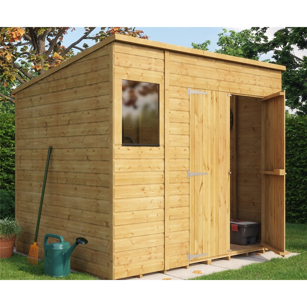 Shedswarehouse Pt Ft X Ft Shiplap Pent Shed With Double Doors