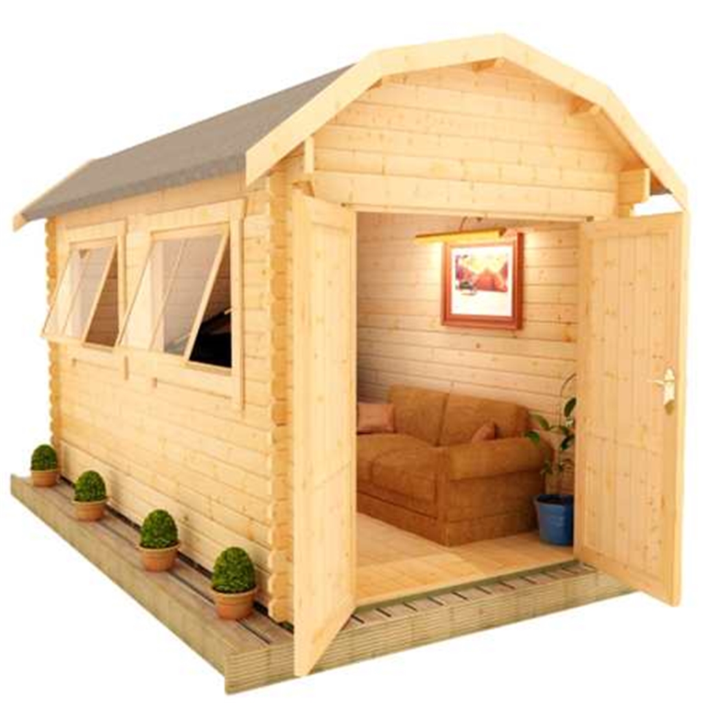 14ft X 8ft Neo Barn 28mm Log Cabin 19mm Tongue And Groove