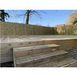 Bespoke 15m X 8m (50ft X 26ft) Deluxe Decking Timber Solution- Pressure Treated - 6 X 2 Joists (stronger And Tougher) - 32mm X 150mm Timber Decking Boards (stronger And Tougher) - Includes Install