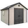 11ft X 21ft Life Plus Single Entrance Plastic Apex Shed With Plastic Floor + 6 Windows  (3.37m X 6.41m)