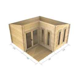 4m X 4m Premier Espace Log Cabin - Double Glazing - 34mm Wall Thickness