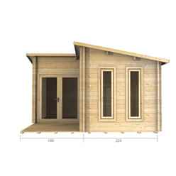 4m X 4m Premier Espace Log Cabin - Double Glazing - 34mm Wall Thickness