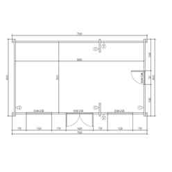 7m X 4m Premier Auris Log Cabin - Double Glazing - 44mm Wall Thickness