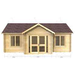 7m X 5m Premier Savoie Log Cabin - Double Glazing - 44mm Wall Thickness