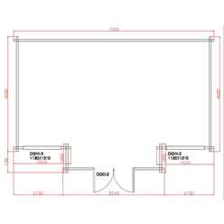 7m X 5m Premier Savoie Log Cabin - Double Glazing - 44mm Wall Thickness