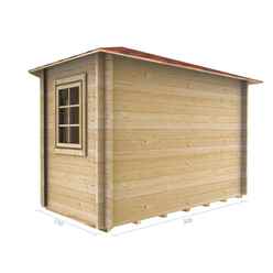 3m X 3m Premier Robella Log Cabin - Double Glazing - 34mm Wall Thickness