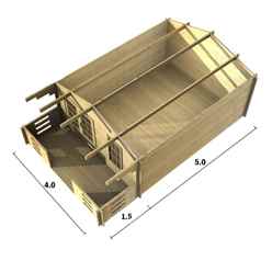 4m X 5m Premier Valloire Log Cabin - Double Glazing - 44mm Wall Thickness