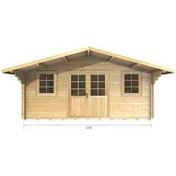 5m X 4m Premier Avoriaz Log Cabin - Double Glazing - 44mm Wall Thickness