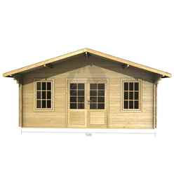 5m X 3m Premier Meribel Log Cabin - Double Glazing - 44mm Wall Thickness