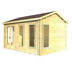 3.5m X 3.5m Premier Kaprun Log Cabin - Double Glazing - 44mm Wall Thickness