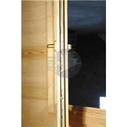 4m X 5m Paris Log Cabin - Double Glazing - 44mm Wall Thickness