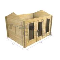 3.5m X 2.5m Premier Palma Log Cabin - Double Glazing - 44mm Wall Thickness