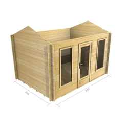 3.5m X 2.5m Premier Palma Log Cabin - Double Glazing - 70mm Wall Thickness