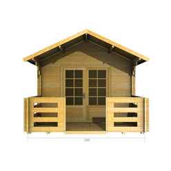 3m X 5m Premier Edel Log Cabin - Double Glazing - 44mm Wall Thickness