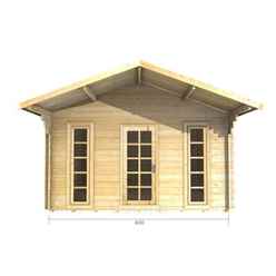 4m X 3m Premier Geneva Log Cabin - Double Glazing - 44mm Wall Thickness