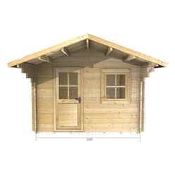 3m X 3m Premier Milan Log Cabin - Double Glazing - 44mm Wall Thickness