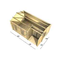 5m X 3m Premier Quebec Log Cabin - Double Glazing - 44mm Wall Thickness