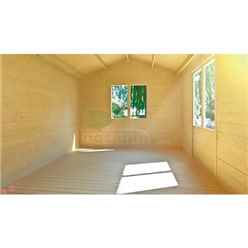 6m X 4m Premier Vars Log Cabin - Double Glazing - 70mm Wall Thickness