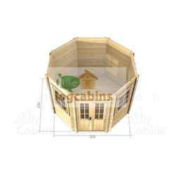 2.5m X 2.5m Premier Chable Log Cabin - Double Glazing - 44mm Wall Thickness