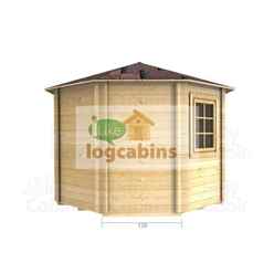 2.5m X 2.5m Premier Chable Log Cabin - Double Glazing - 44mm Wall Thickness