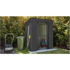 6ft X 3ft Premier Easyfix - Pent - Metal Shed - Anthracite Grey (1.80m X 0.93m)