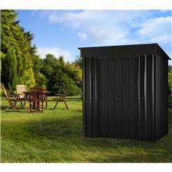 6ft X 4ft Premier Easyfix - Pent - Metal Shed - Anthracite Grey (1.80m X 1.24m)