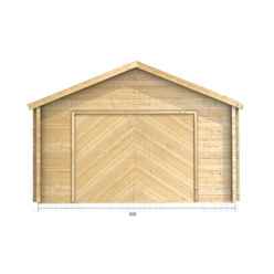 6m X 7m Premier Garage Log Cabin - Double Glazing - 44mm Wall Thickness - Including Floor