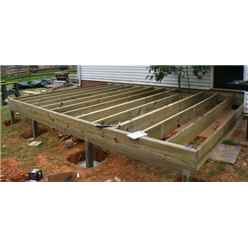 Pressure Treated Wooden Base Frame + Damp Proof Roll - Less Than 7m