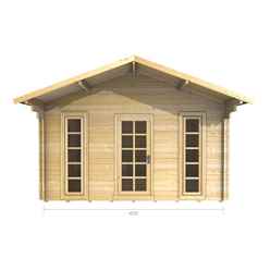 4m X 4m Premier Kay Log Cabin - Double Glazing - 34mm Wall Thickness