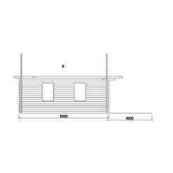 6m X 10m Premier Chalet Log Cabin (with Mezzanine) - 70mm Wall Thickness - Double Glazing