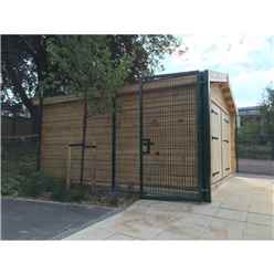 4m X 5m Premier Garage Log Cabin - Double Glazing - 44mm Wall Thickness