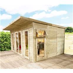 3m X 3m (10ft X 10ft) Insulated 64mm Pressure Treated Garden Office + Free Installation