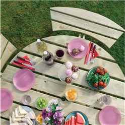 Deluxe Round Picnic Garden Table (7ft)