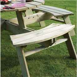 Deluxe Round Picnic Garden Table (7ft)