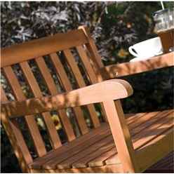 2 Seater Deluxe Hampton Hardwood Companion Garden Seat (6ft X 2ft)