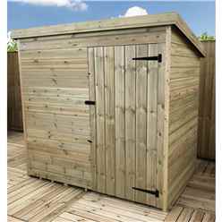 6ft X 4ft Windowless Pressure Treated Tongue & Groove Pent Shed + Single Door