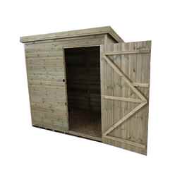 6ft X 4ft Windowless Pressure Treated Tongue & Groove Pent Shed + Single Door