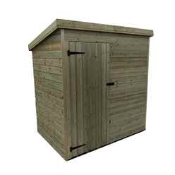 6ft X 4ft Windowless Pressure Treated Tongue & Groove Pent Shed + Single Door