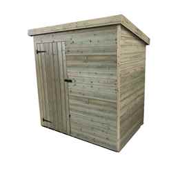 6ft X 6ft Windowless Pressure Treated Tongue & Groove Pent Shed + Single Door