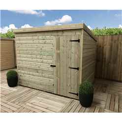 8ft X 4ft Windowless Pressure Treated Tongue & Groove Pent Shed + Single Door