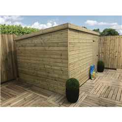 10ft X 6ft Windowless Pressure Treated Tongue & Groove Pent Shed + Single Door