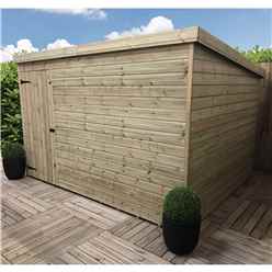 10ft X 6ft Windowless Pressure Treated Tongue & Groove Pent Shed + Single Door