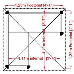 ShedsWarehouse.com | Stowe Arbours (S) | 4ft X 4ft Stowe Corner Arbour