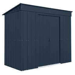 8ft X 4ft Premier Easyfix - Pent - Metal Shed - Anthracite Grey (2.42m X 1.24m)