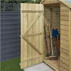 6 X 4 Overlap Pressure Treated Apex Shed With Single Door And 1 Window (8mm Overlap)