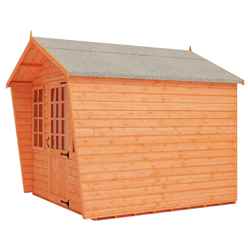 8ft X 8ft Chalet Summerhouse (12mm Tongue And Groove Floor And Apex Roof)